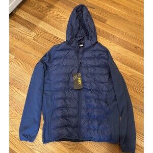 Nwt TBY Navy Blue Puffer Hooded Jacket Mens Small